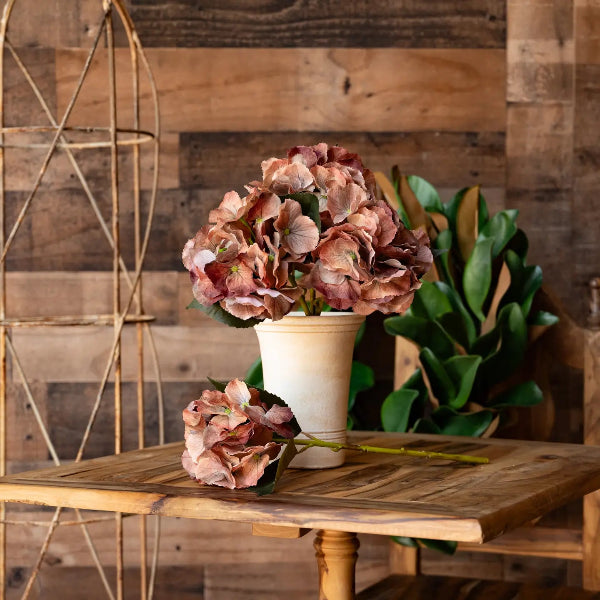 Faux Hydrangea Stem: Gold Honey