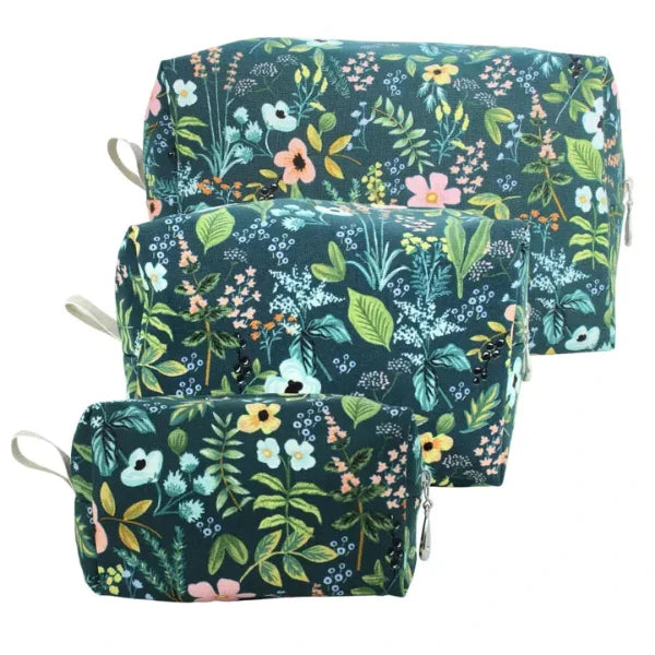 Dopp Kits- Flower Study on Navy