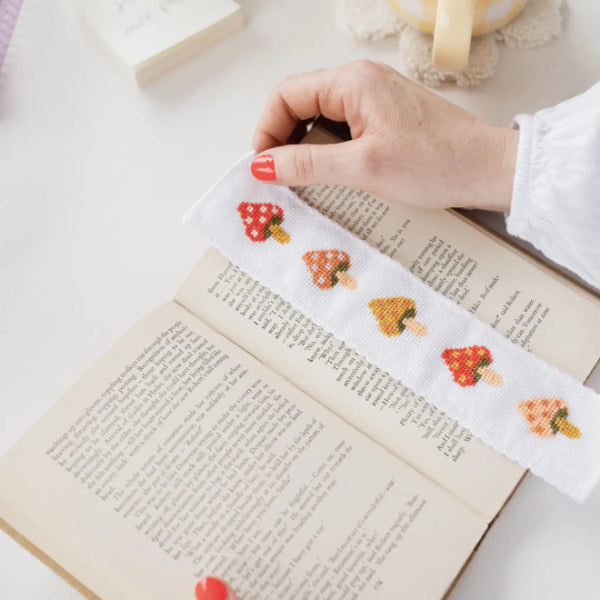 Toadstool Cross Stitch Bookmark Kit