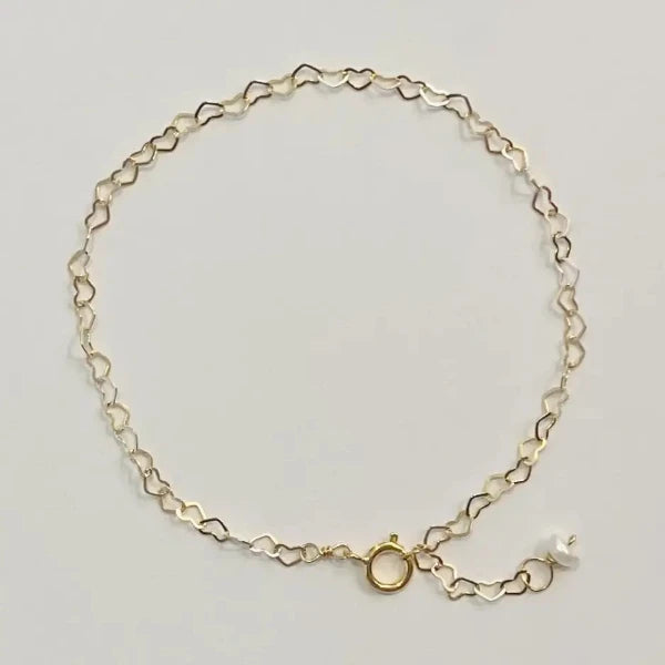 Heart Link 14k Gold Fill Bracelet
