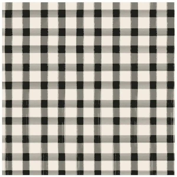 Black Check Cocktail Napkins