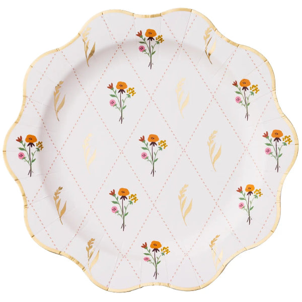Cozy Fall Floral Dinner Plates