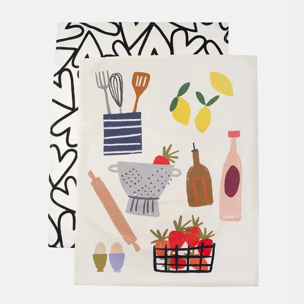 Hearts Kitchen Tea Towel Set