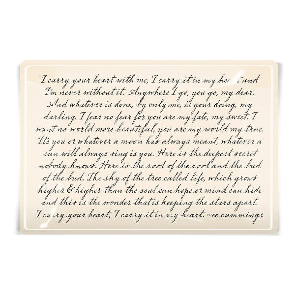 I Carry Your Heart With Me Decoupage Tray