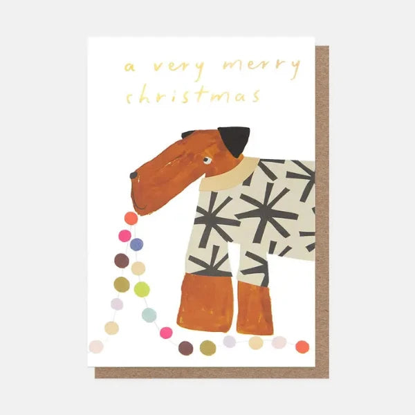 Dog Christmas Greeting Card