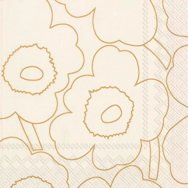 Piirto Unikko Gold Cocktail Napkins