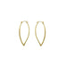 Small Leaf Hoop Earrings-Vermeil