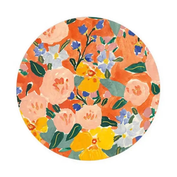 Red & Orange Floral Coaster
