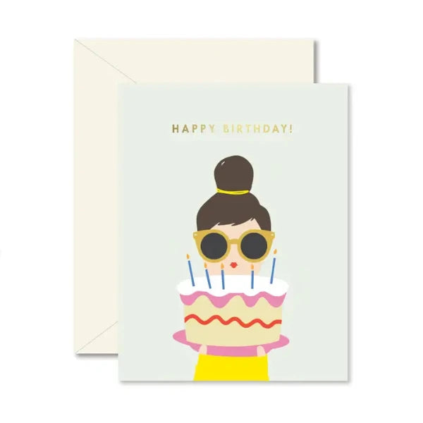 Birthday Cake Lady Card