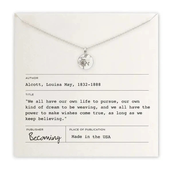 Dandelion Wishes Necklace in Sterling Silver