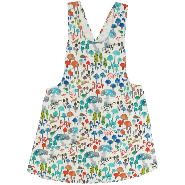 Mushroom Blues Pinafore Apron