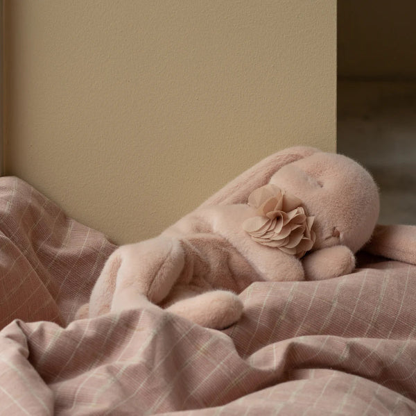 Small Sleeping Bunny Plush in Powder