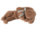 Small Sleeping Bunny Plush in Soft Brown