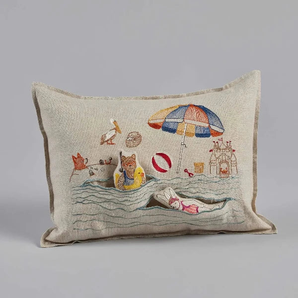 Day at the Beach Pocket Pillow