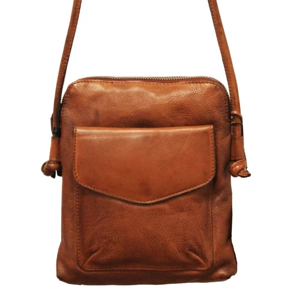 Ezra Cognac Leather Handbag