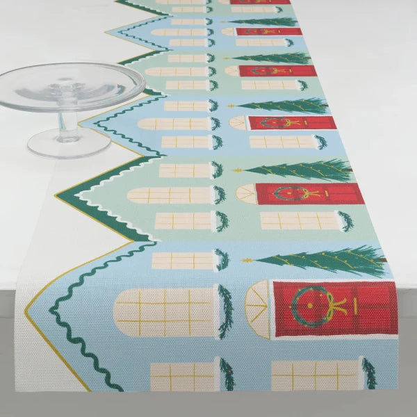 Festive Houses Table Runner