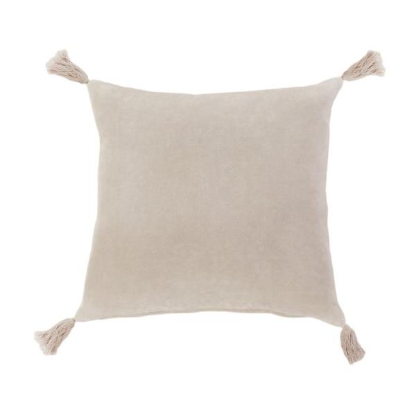 Bianca Velvet Pillow: Natural