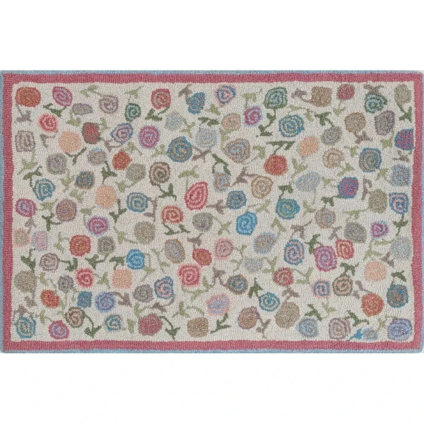 Penny Floral Wool Rug in Natural