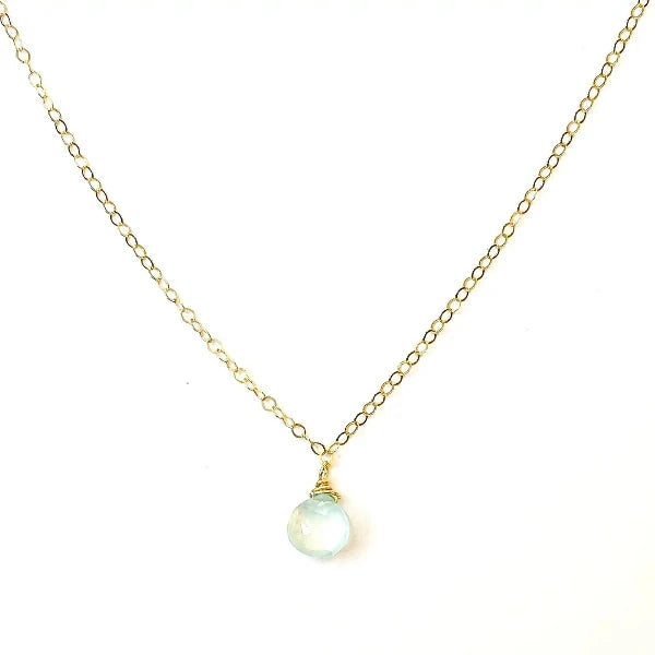 Indicolite Quartz Chalcedony Necklace