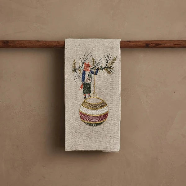 Deck the Halls Fox Tea Towel - Thumbnail 5