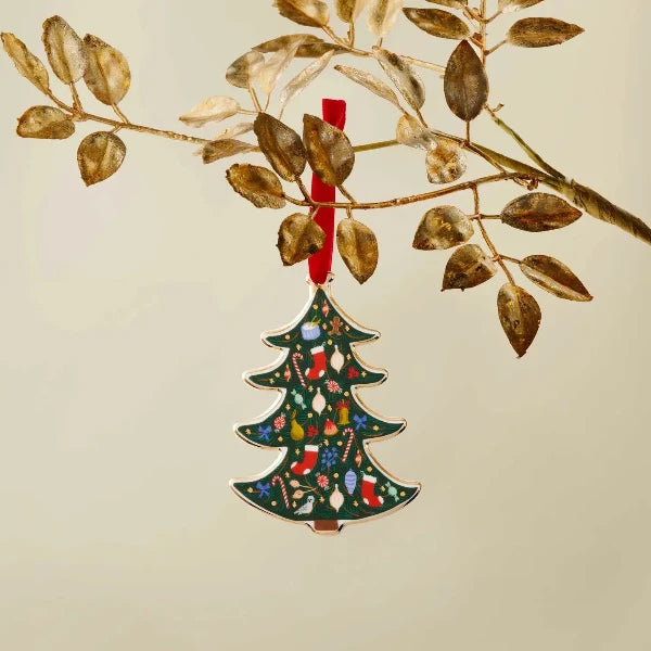 Holiday Tree Porcelain Ornament