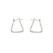 Small Wide Hoop Earrings in Silver