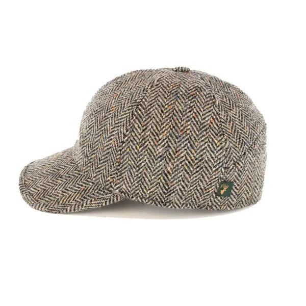 Gray Herringbone Baseball Cap