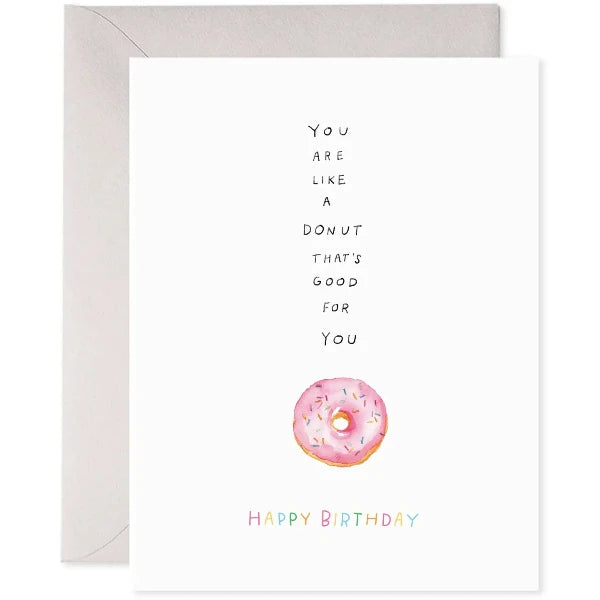 Healthy Donut Birthday Card