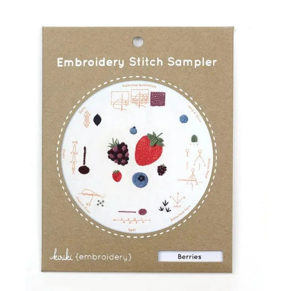 Berries Embroidery Stitch Sampler