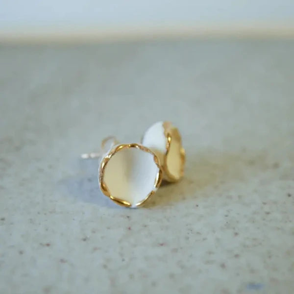 Hana Studs in White