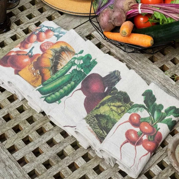 Vegetables Linen Napkins Set/6