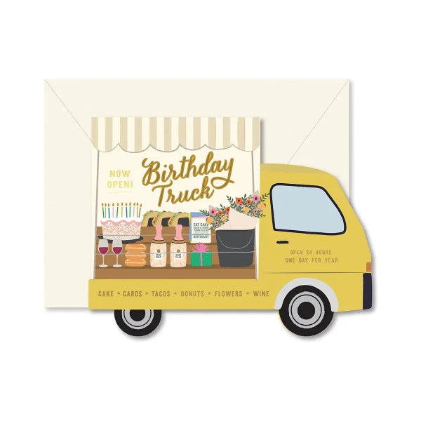 Birthday Truck Die-Cut Card