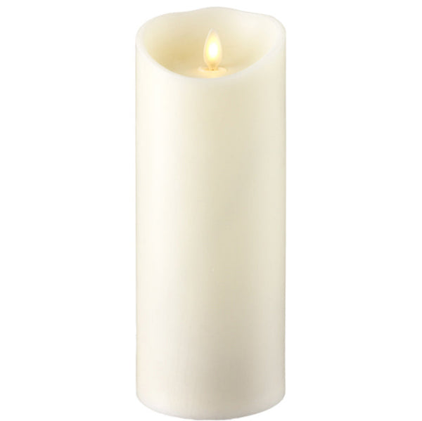 3.5"x9" Ivory Push Flame Candle