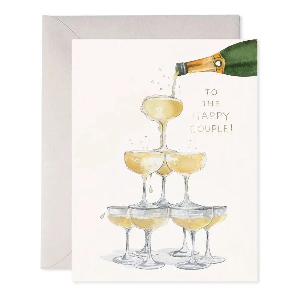Champagne Tower Wedding Card