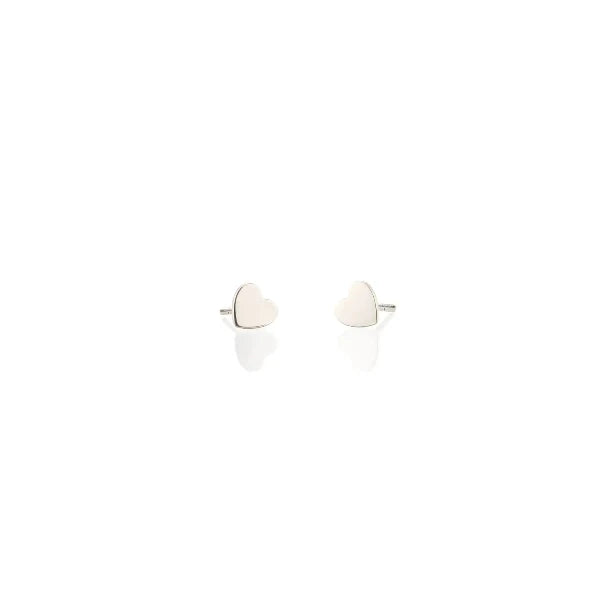 Heart Stud Earrings: 18k Gold Vermeil
