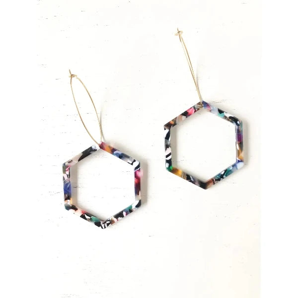 The Mae Multi-Color Tortoise Earrings