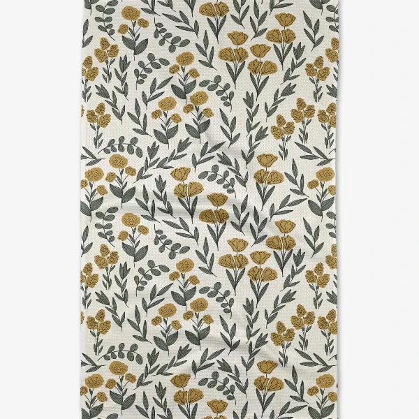 Charlotte Yellow Tea Towel