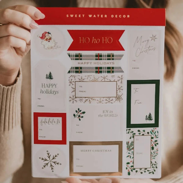Holiday Sticker Gift Tag Set