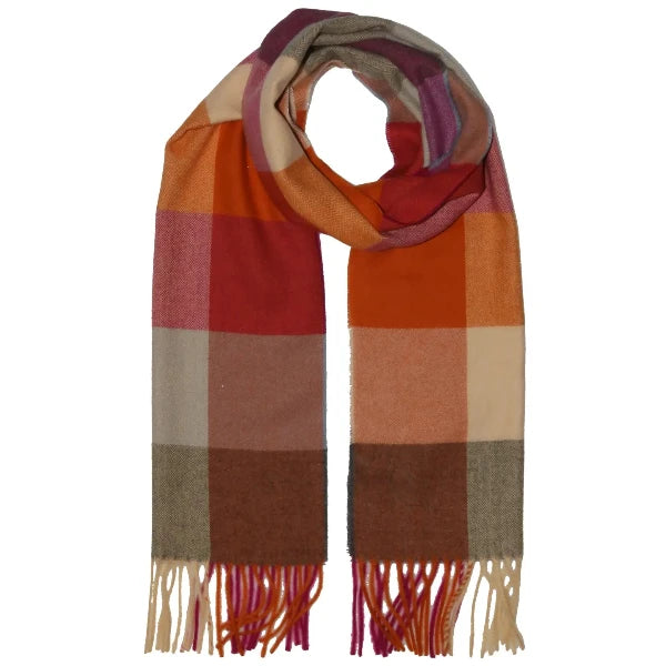 Orange 3-Color Block Scarf