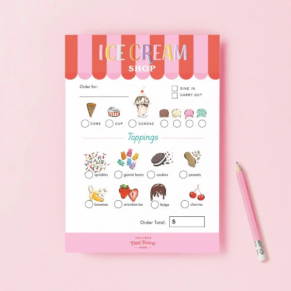Tiny Town Play Notepad - Ice Cream Shop