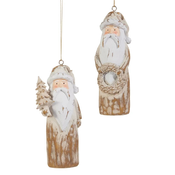 Natural Santa Ornament