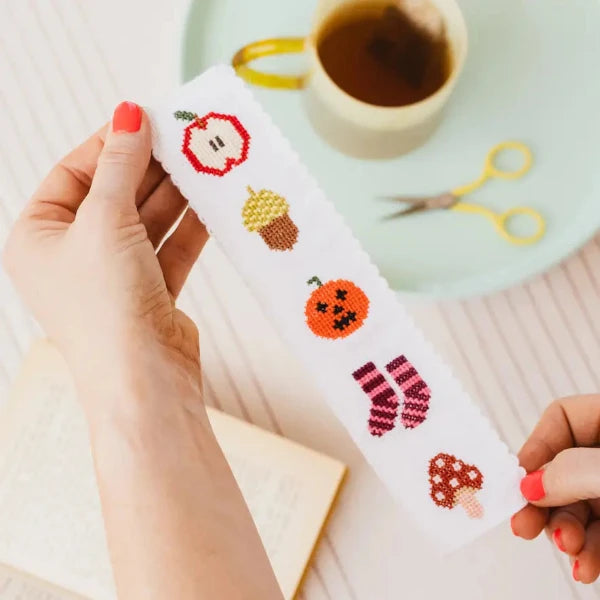 Autumn/Halloween Cross Stitch Bookmark Kit