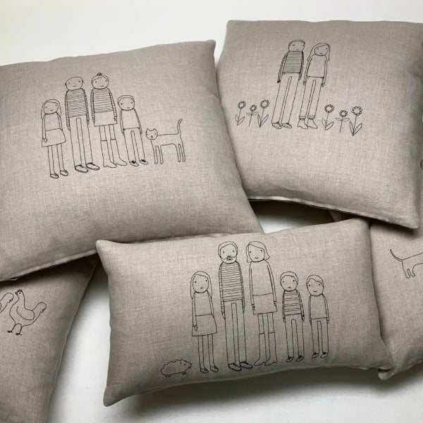 Custom Family Pillow 10x18