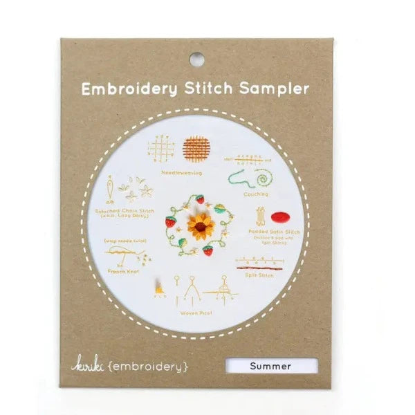 Summer Embroidery Stitch Sampler