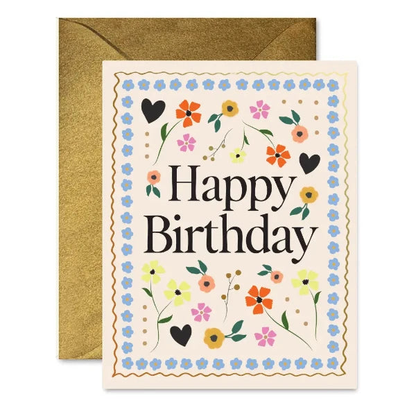 Mosaic Floral Birthday Card