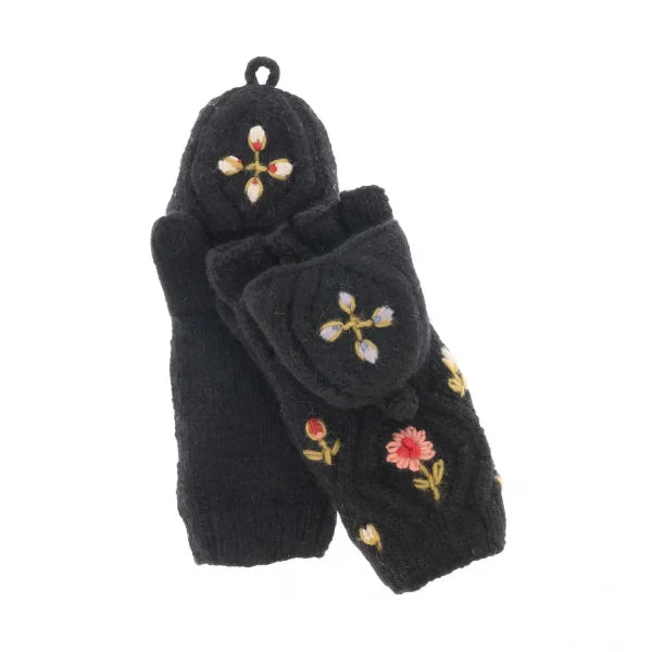 Tilly Convertible Mittens in Black