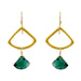 Open Fan Indicolite Vermeil Earrings