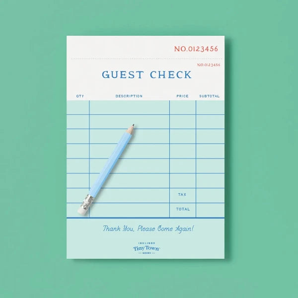 Tiny Town Play Notepad - Guest Check