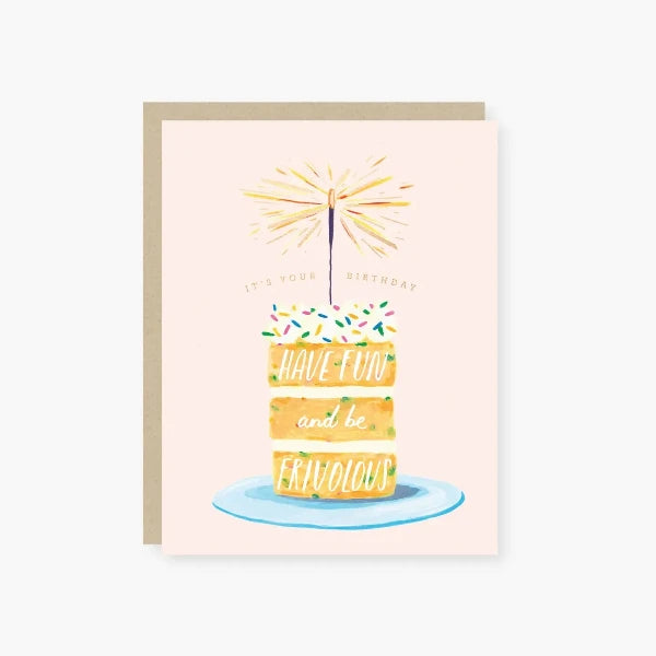 Fun & Frivolous Sparkler Birthday Card