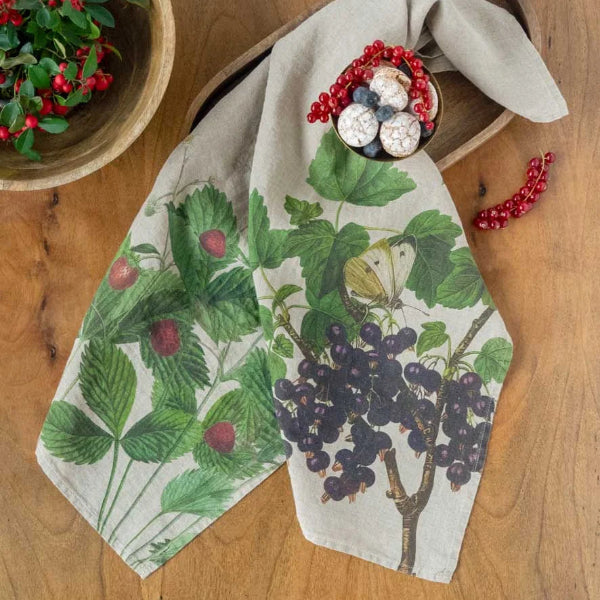 Black Currant & Strawberry Set/2 Dishtowels